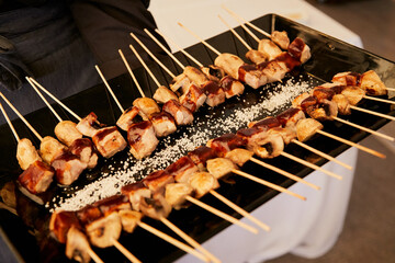 pinchos, carne, delicioso, palitos, comida, sabroso, cocina, celebración, catering, comida, fiesta, pollo, cerdo