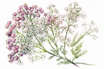 About Watercolor Gypsophila Baby's Breath Flower Floral.