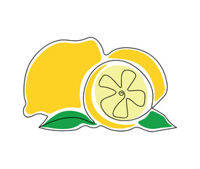 Lemons drawn in one line
