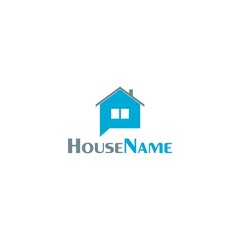 Bubble house logo icon isolated on white background