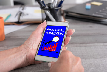 Graphical analysis concept on a smartphone