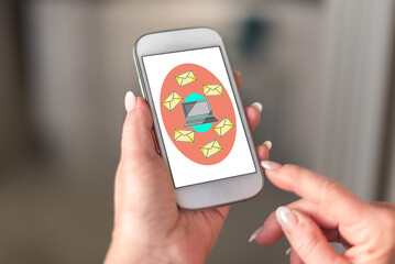 Email concept on a smartphone