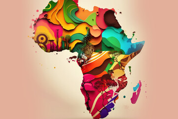 Celebrating and honoring African culture and traditions. Generative AI illustration. - obrazy, fototapety, plakaty