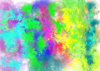 Obraz na płótnie Canvas abstract watercolor Abstract art, Colorful Art Background, watercolor splatter, splash, Colorful dust, PNG, Transparent 