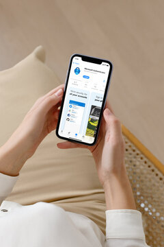 Mobile phone with Microsoft Authenticator App Store screen