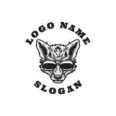 Fox Sunglass Graphic Logo Design
