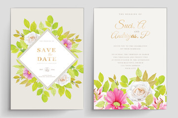 wedding invitation floral card