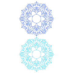 Colorful Vector Mandalas Set isolated on White