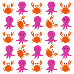 SEA CREATURES KIDS BACKGROUND, TEXTURE, PATTERN