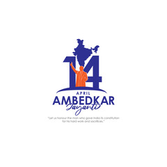 Vector illustration of Happy Ambedkar Jayanti