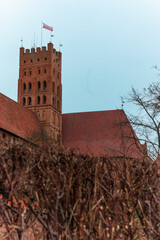 Wierza zamku Malbork z czerwonej cegły 