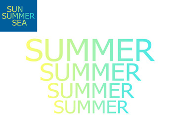 Poster, background with text, with color gradients, referring to the concept of summer.