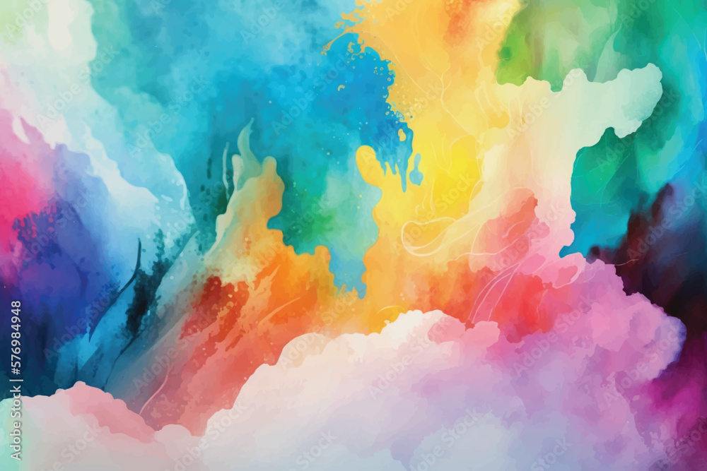 Canvas Prints abstract multicolor watercolor background design