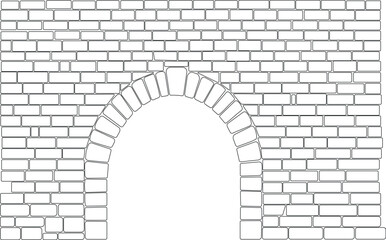 arch in the wall of the castle