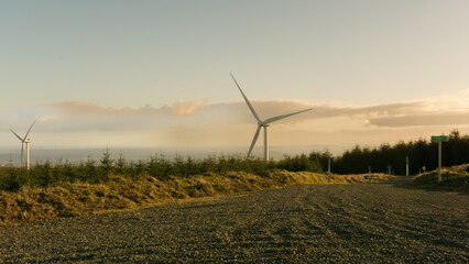Irlandia okolice Arklow farma wiatrowa