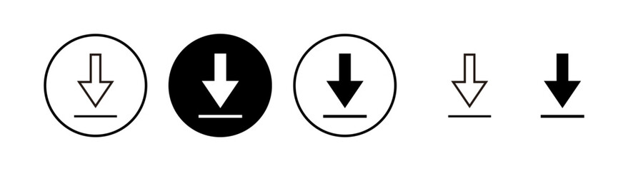 Fototapeta premium Download icon vector illustration. Download sign and symbol