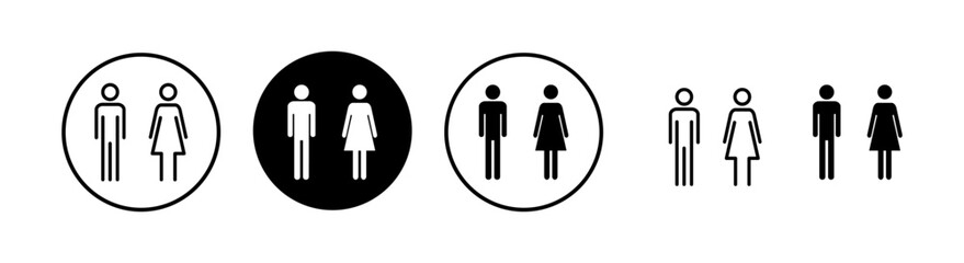 Man and woman icon vector illustration. male and female sign and symbol. Girls and boys