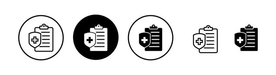 Fototapeta premium Medical insurance icon vector illustration. health insurance sign and symbol