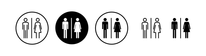 Toilet icon vector illustration. Girls and boys restrooms sign and symbol. bathroom sign. wc, lavatory