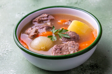 Turkish Kuzu - et Haslama - Lamb - meat Stew with Potatoes and Carrot