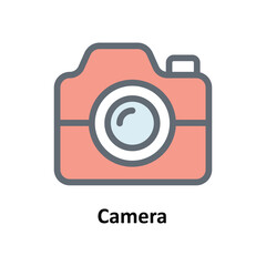 Camera Vector Fill Outline Icons. Simple stock illustration stock
