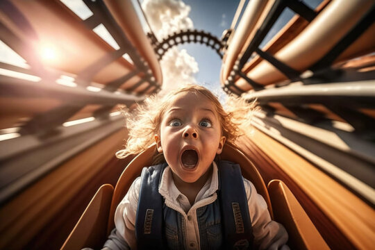 Unforgettable Childhood Memories: Riding the Popular Fair Rollercoaster AI Generative