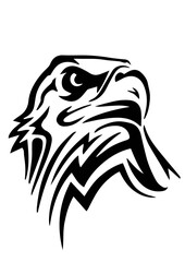Eagle Vector face AI, EPS and vector download for print or laser engraving machines.