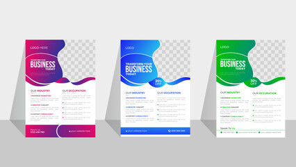 Corporate creative vector business flyer template Graphic design set, marketing, business proposal, promotion,  poster, advertising, publication, and cover page. IT Company, corporate banners, leaflet