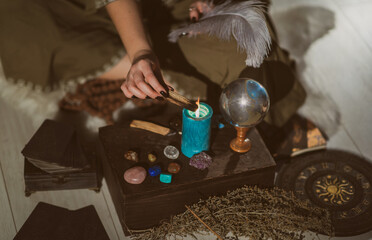 Energy therapy, magic of candles and other attributes, herbs and flowers, Wicca rituals and...