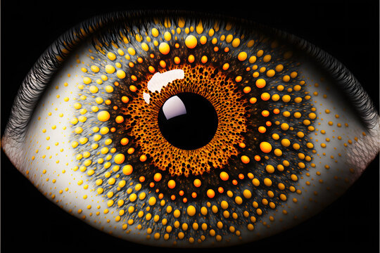 Futuristic eye created with generative AI technology