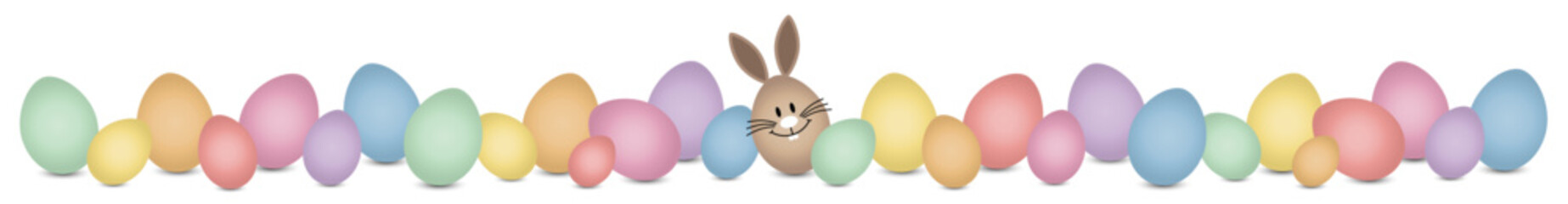 Braunes Hasenei & 28 Ostereier Retrofarben