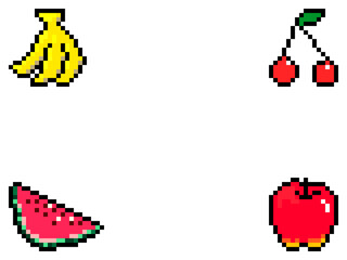 フルーツのドット絵