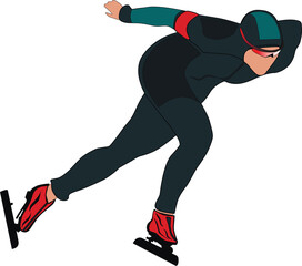 athlete speed skater in speed skating © sports photos