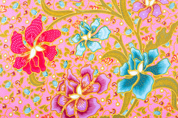 The beautiful of art Malaysian and Indonesian Batik Pattern