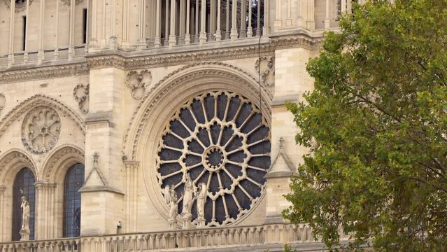 West rose window  of Notre-Dame de Paris cathedral