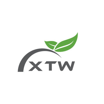 XTW letter nature logo design on white background. XTW creative initials letter leaf logo concept. XTW letter design.