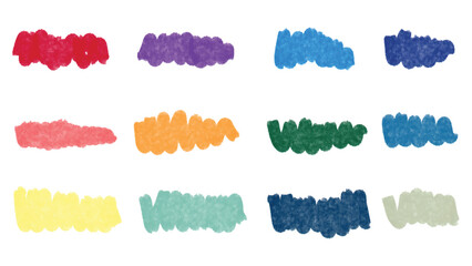 colorful hand drawing brush vector
