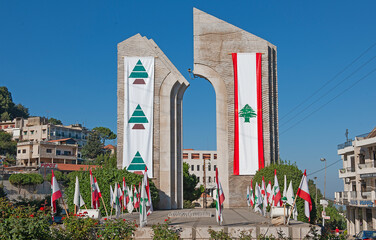 Denkmal bei Bikfaya, Libanon