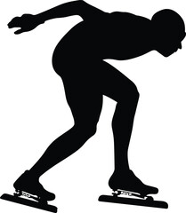 skating sport black silhouette man athlete skater