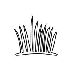 grass, icon, line, vector, illustration, design, logo, template, flat, trendy,collection