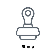 Stamp Vector  Outline Icons. Simple stock illustration stock