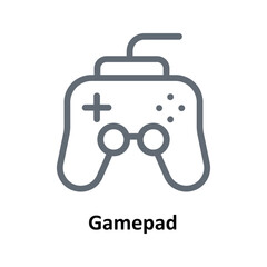 Gamepad Vector  Outline Icons. Simple stock illustration stock