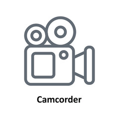 Camcorder Vector  Outline Icons. Simple stock illustration stock