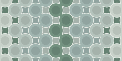 A pattern of circles connected in a chain. Print for seamless vector surfaces.