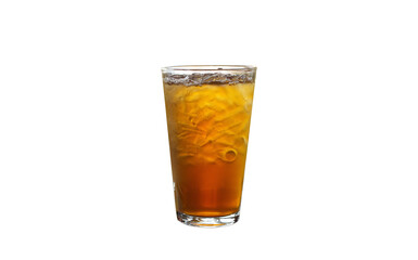 glass of lemon tea with ice png