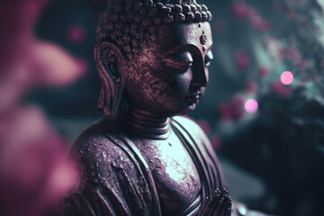 Meditation: Buddha statue in a calm atmosphere | Generative AI Production