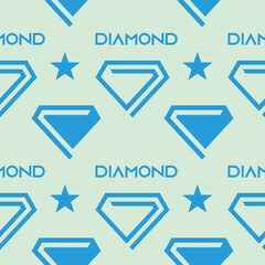 blue diamond star seamless background vector