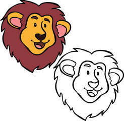 Lion vector illustration. Perfect for art, postcards, cards, wall decor, t-shirts, cards, prints, drawing books, coloring books, wallpaper, prints, cards, ect.