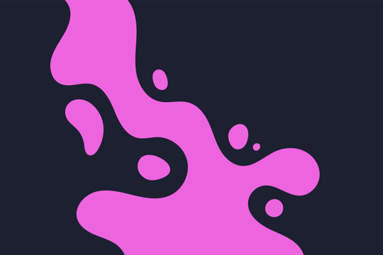 Abstract purple dynamic fluid volume wavy shape illustration. Smooth stains background design