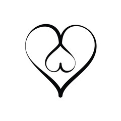 heart, love, icon,line, vector, illustration, design, logo, template, flat, trendy,collection